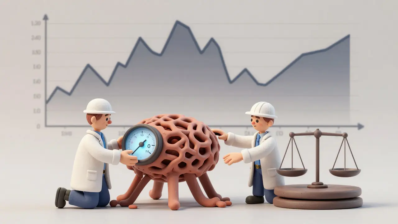 Ingénieurs en argile mélangent des points de contrôle avec une balance et un réglage EMA.