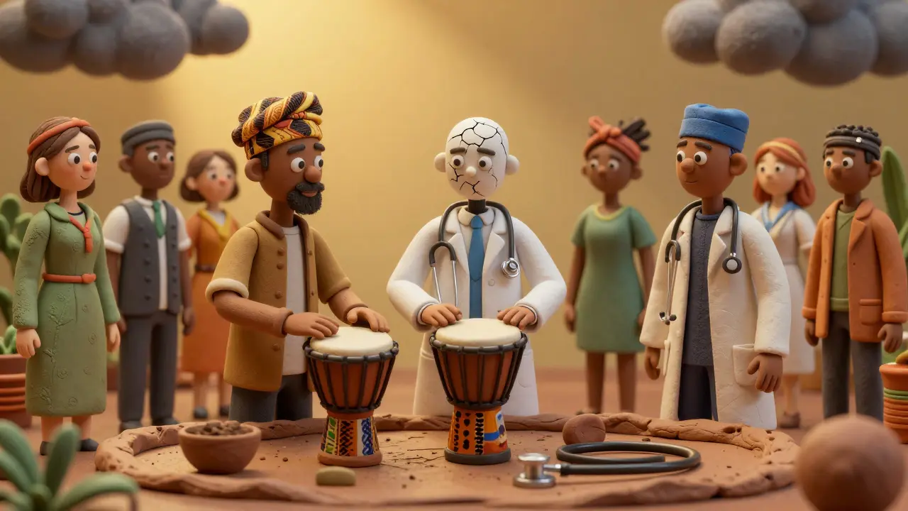 Un expert et un médecin nigérian ajoutent des éléments culturels authentiques à une base de données en argile, réparant les biais.