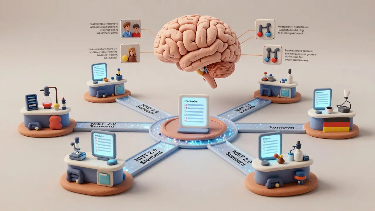 Des laboratoires du monde entier connectés par un standard NIST 2.0, avec des flux multimodaux guidés par une intelligence humaine en argile.