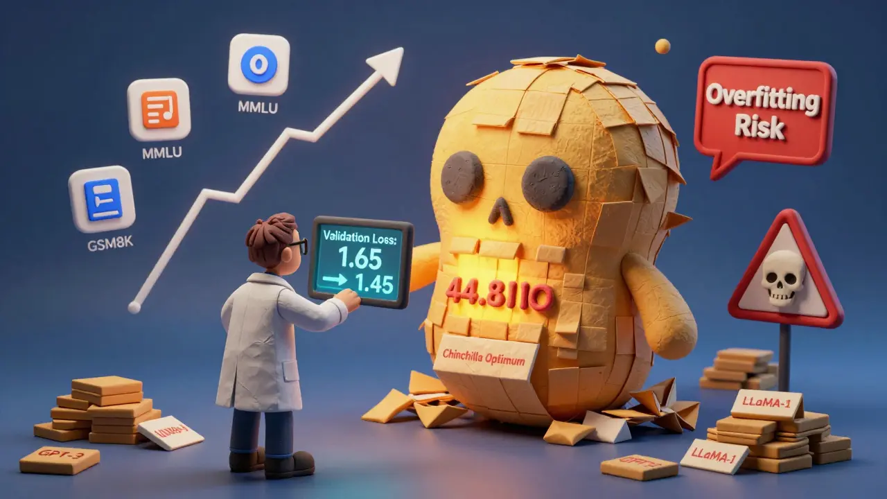 Un scientifique observe un modèle d'IA en argile dont la perte de validation diminue pendant un sur-entraînement extrême.