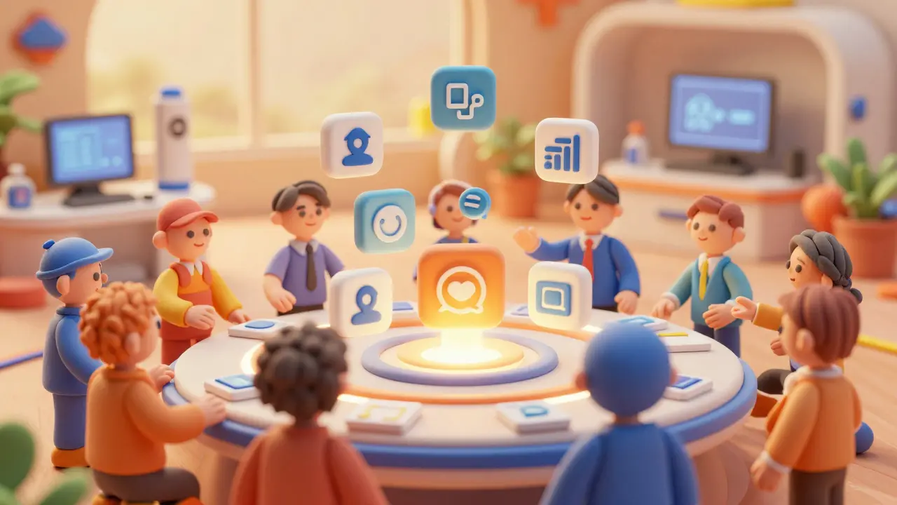 Communauté de développeurs en pâte à modeler partageant des ressources techniques