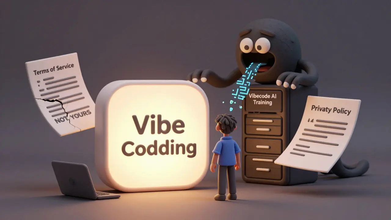 Conditions d'utilisation et politiques de confidentialité générées avec les plateformes Vibe Coding