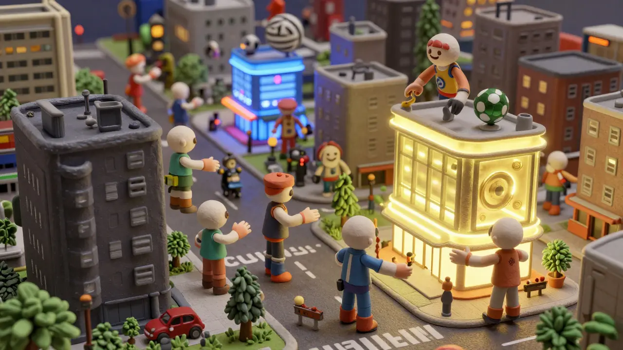 Des bandes de bande passante dynamiques s'ajustent en temps réel dans un quartier pendant un match de football.