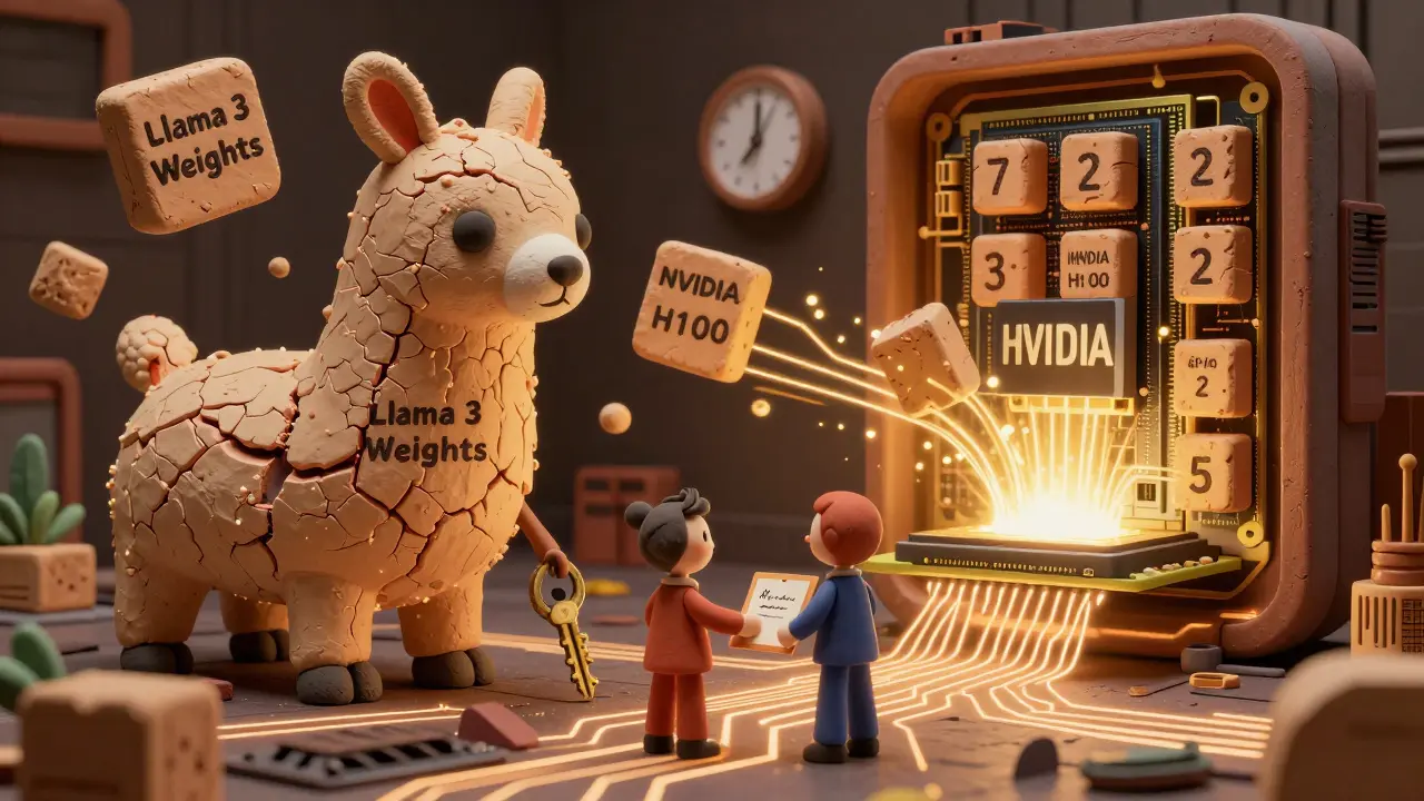 Des poids de modèle LLM en argile chargés dans un GPU NVIDIA grâce à une attestation cryptographique.