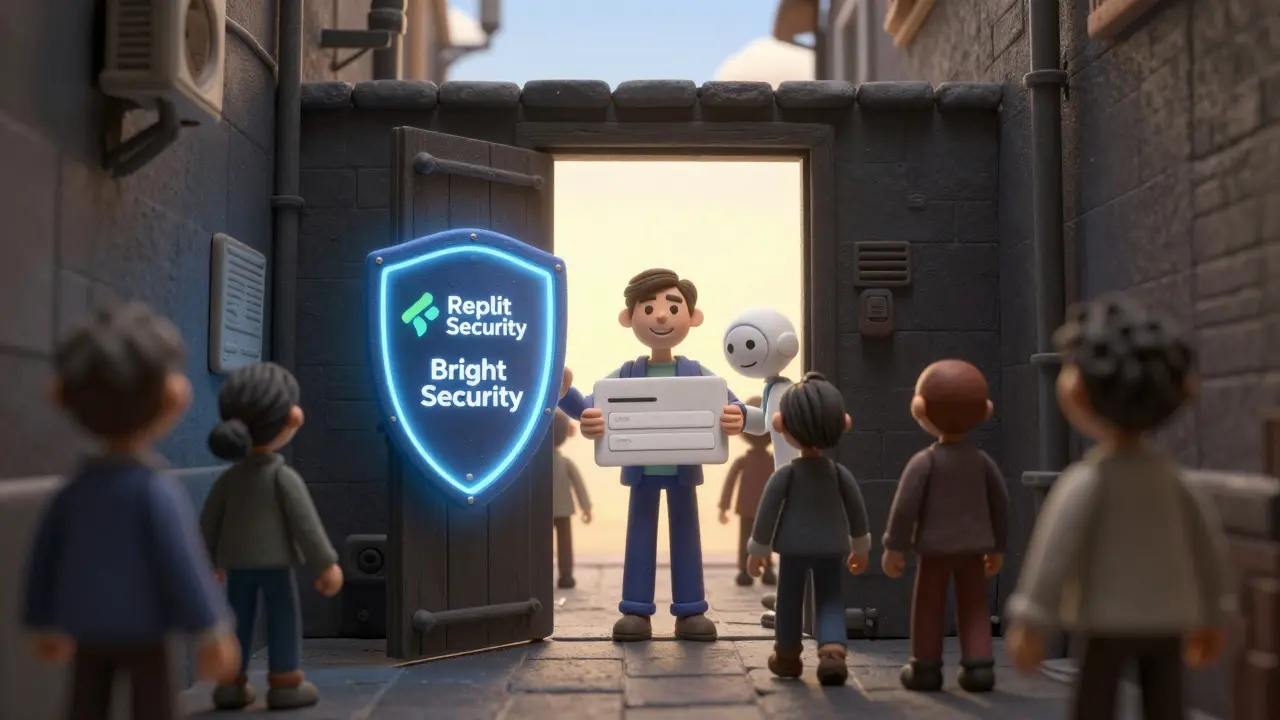 Une application sécurisée ferme sa porte aux pirates, protégée par des outils automatisés, tandis qu'un utilisateur utilise seulement un email.