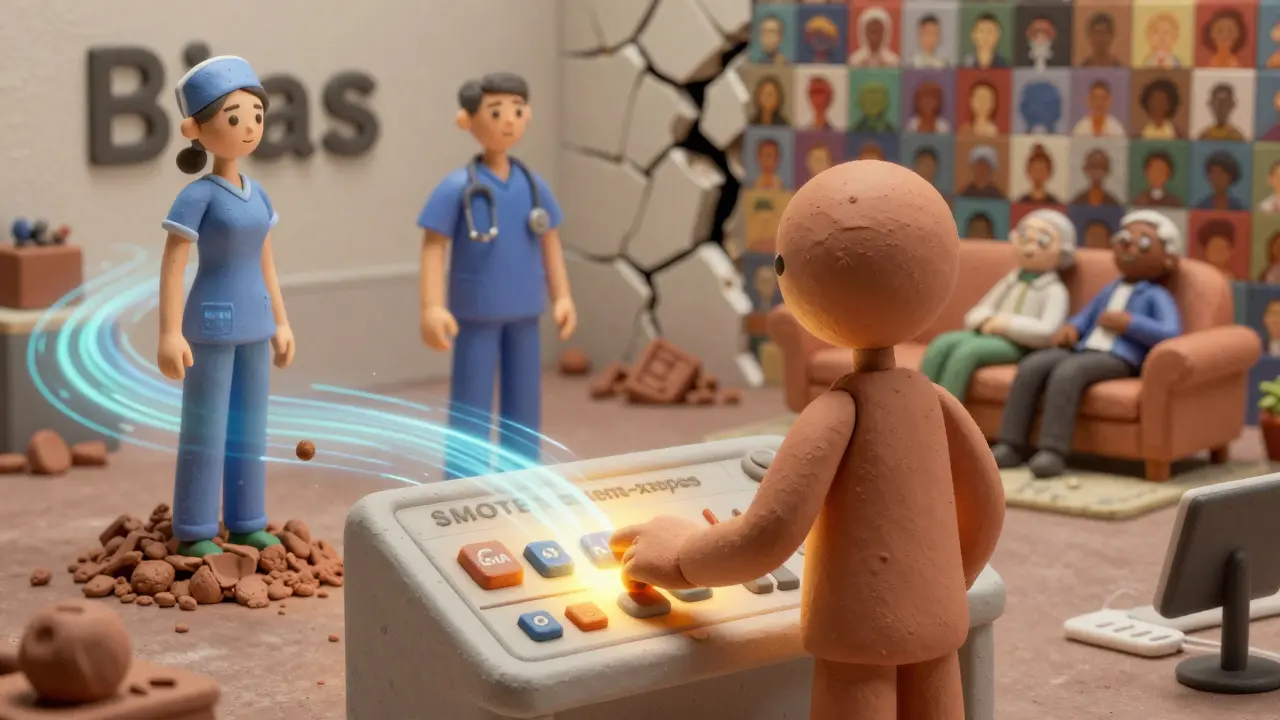 Une figurine en argile transforme des données biaisées en représentations diversifiées grâce à des outils d'équité.