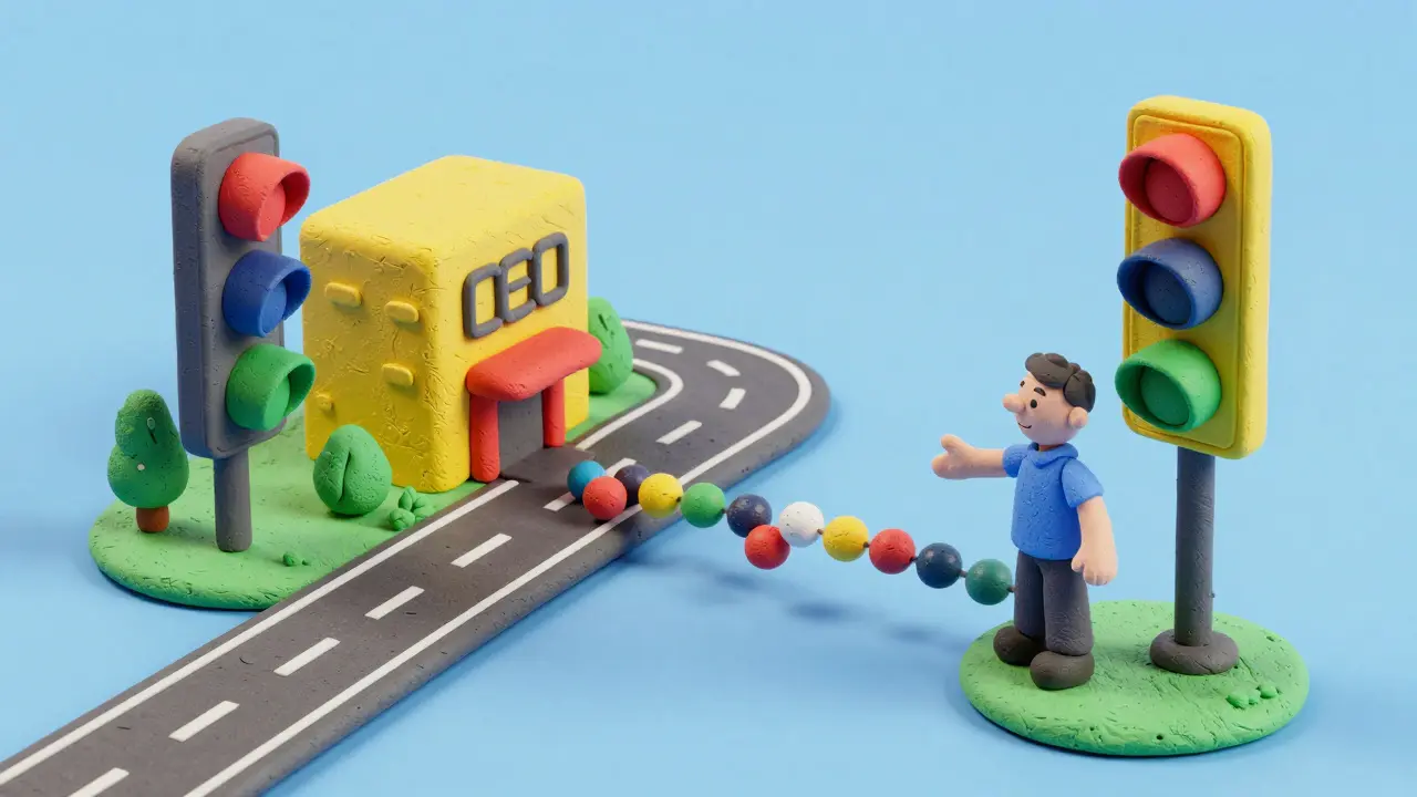 Centre de contrôle en pâte à modeler dirigeant des flux de données vers deux modèles.