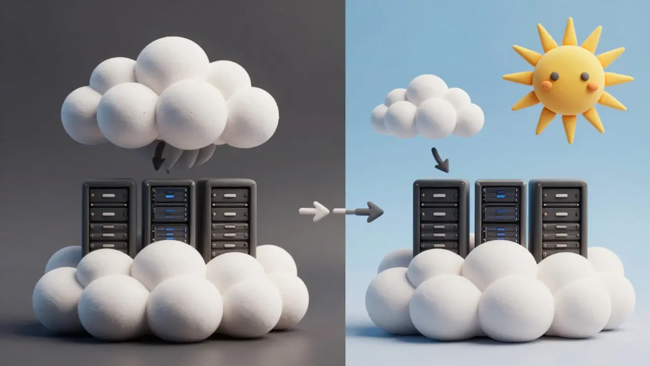 Basculement de trafic entre deux nuages d'argile