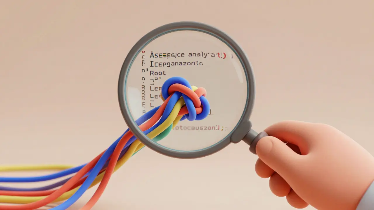 Loupes examinant des fils d'argile pour l'analyse forensique
