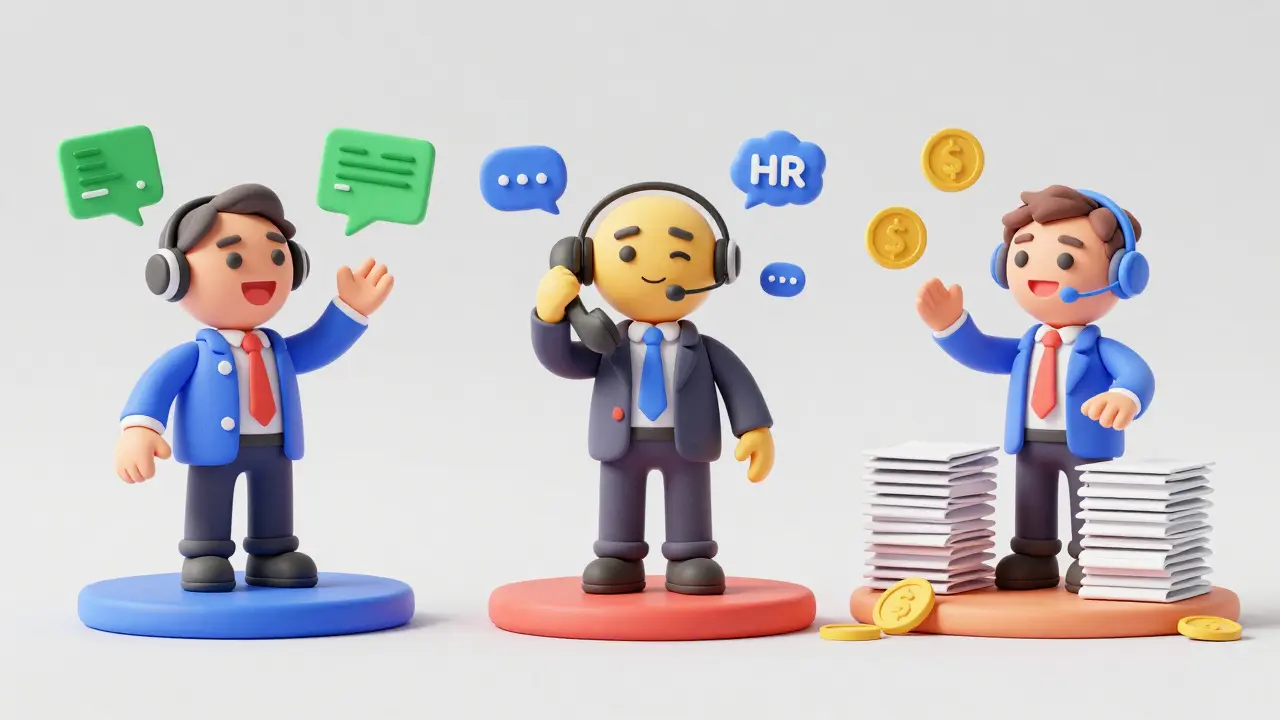 Personnages en argile représentant différents métiers et gains de temps