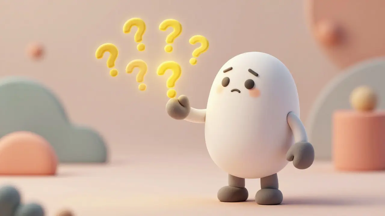 Assistant IA en argile posant des questions à un utilisateur