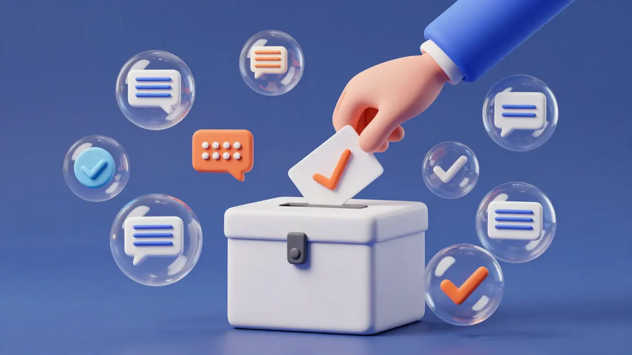 Urnne électorale en pâte à modeler avec symboles de transparence et vérification