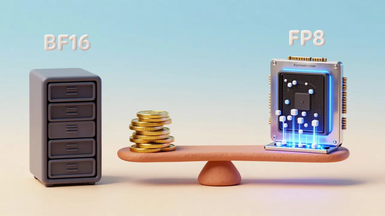 Comparaison d'argile entre anciens GPU et nouveaux processeurs FP8 pour réduire les coûts