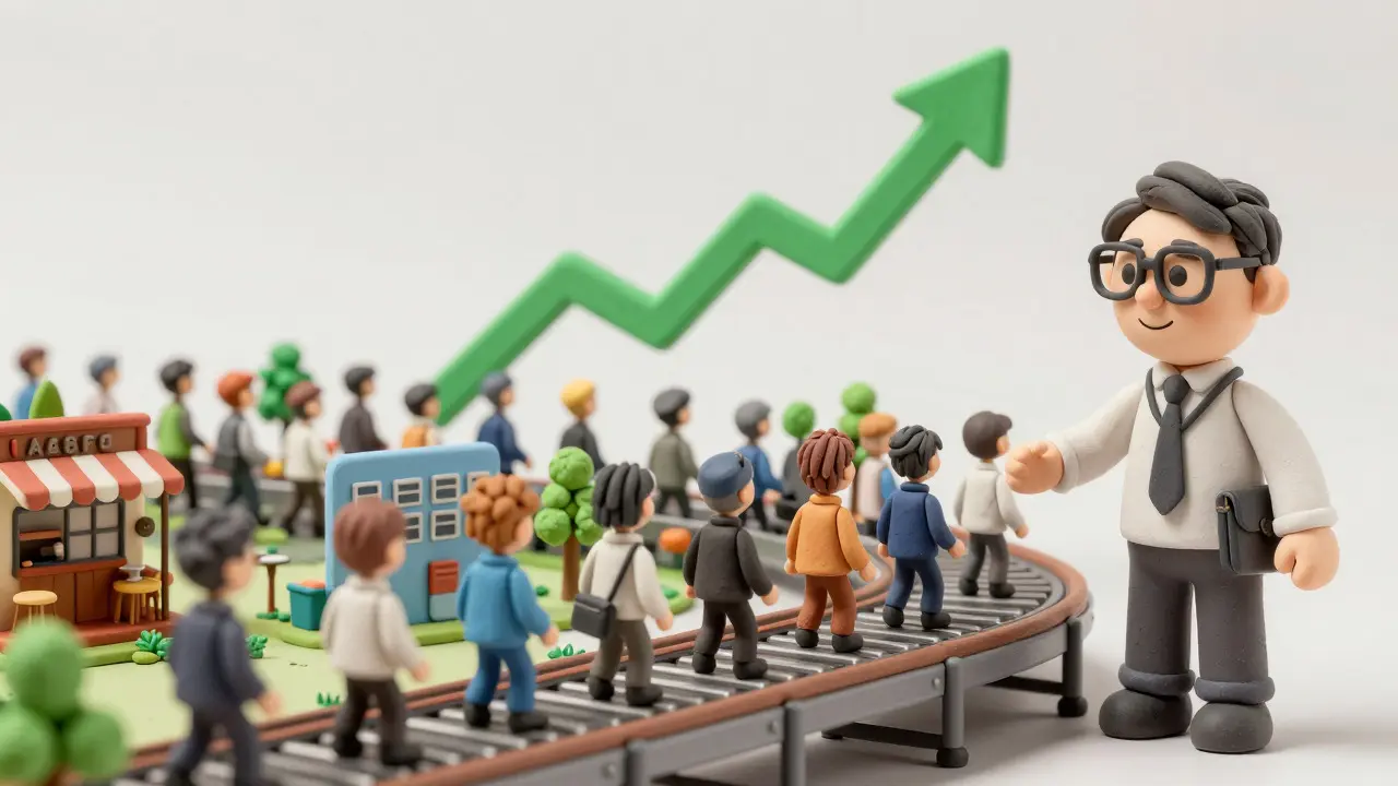 Production de masse de visuels variés sur un tapis roulant en argile