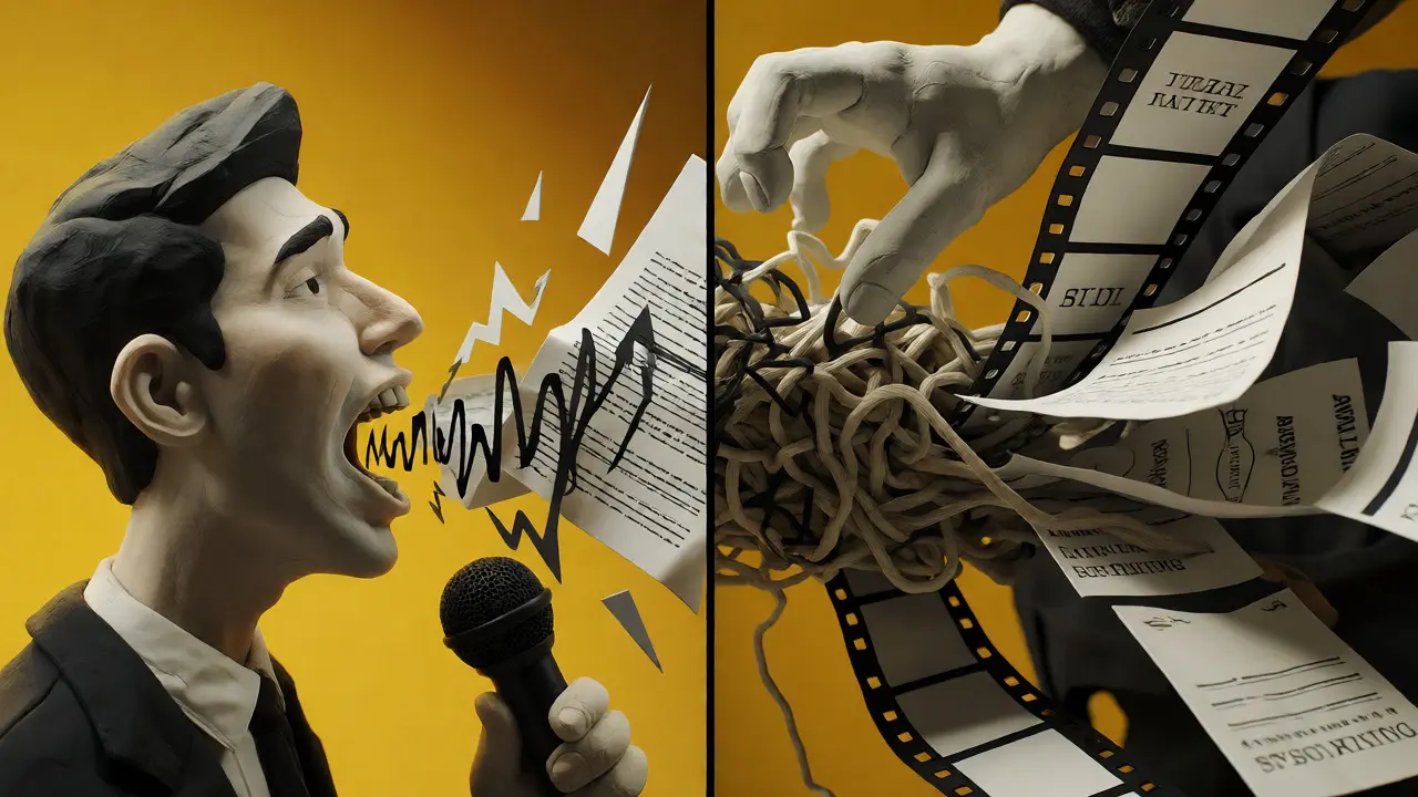 Avatar vocal en argile aux prises avec des droits superposés et emmêlés