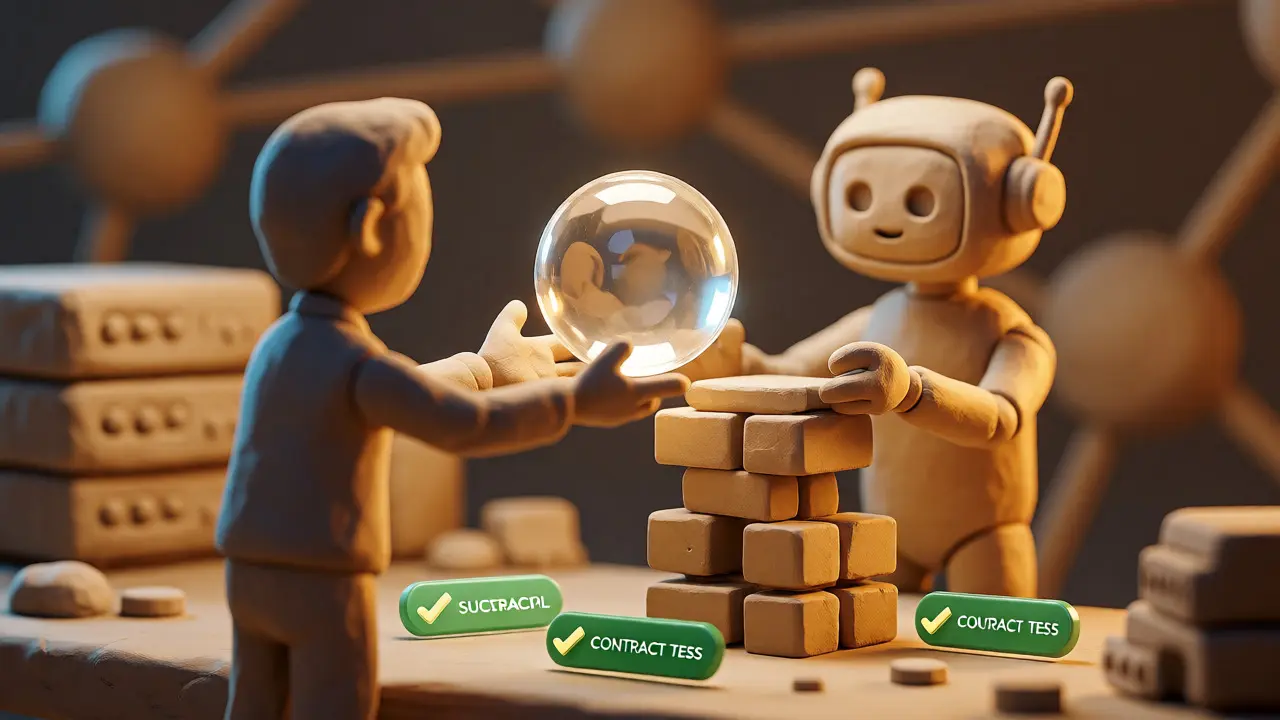 Humain et IA collaborant autour d'une spécification API stable