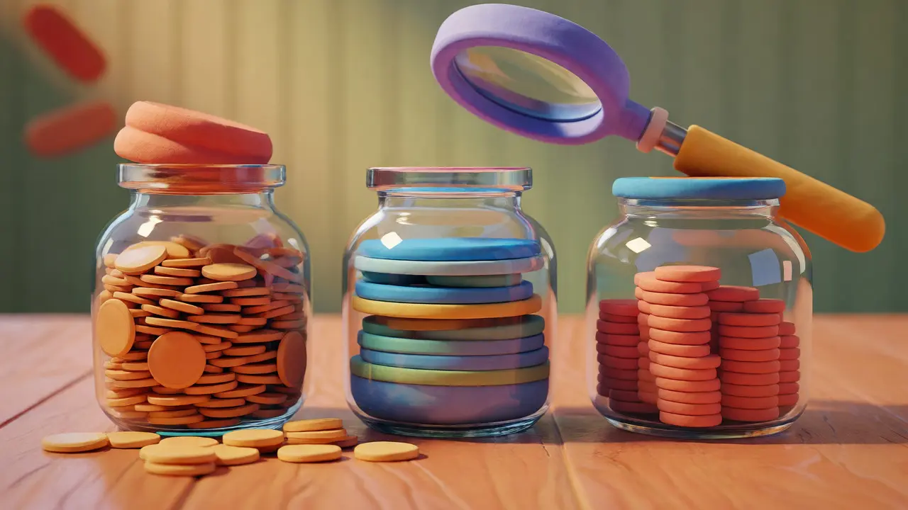 Trois bocaux en argile illustrant les modèles de tarification par tokens, prompts et crédits.