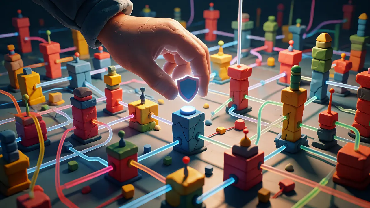 Une architecture système miniature en argile avec des microservices connectés